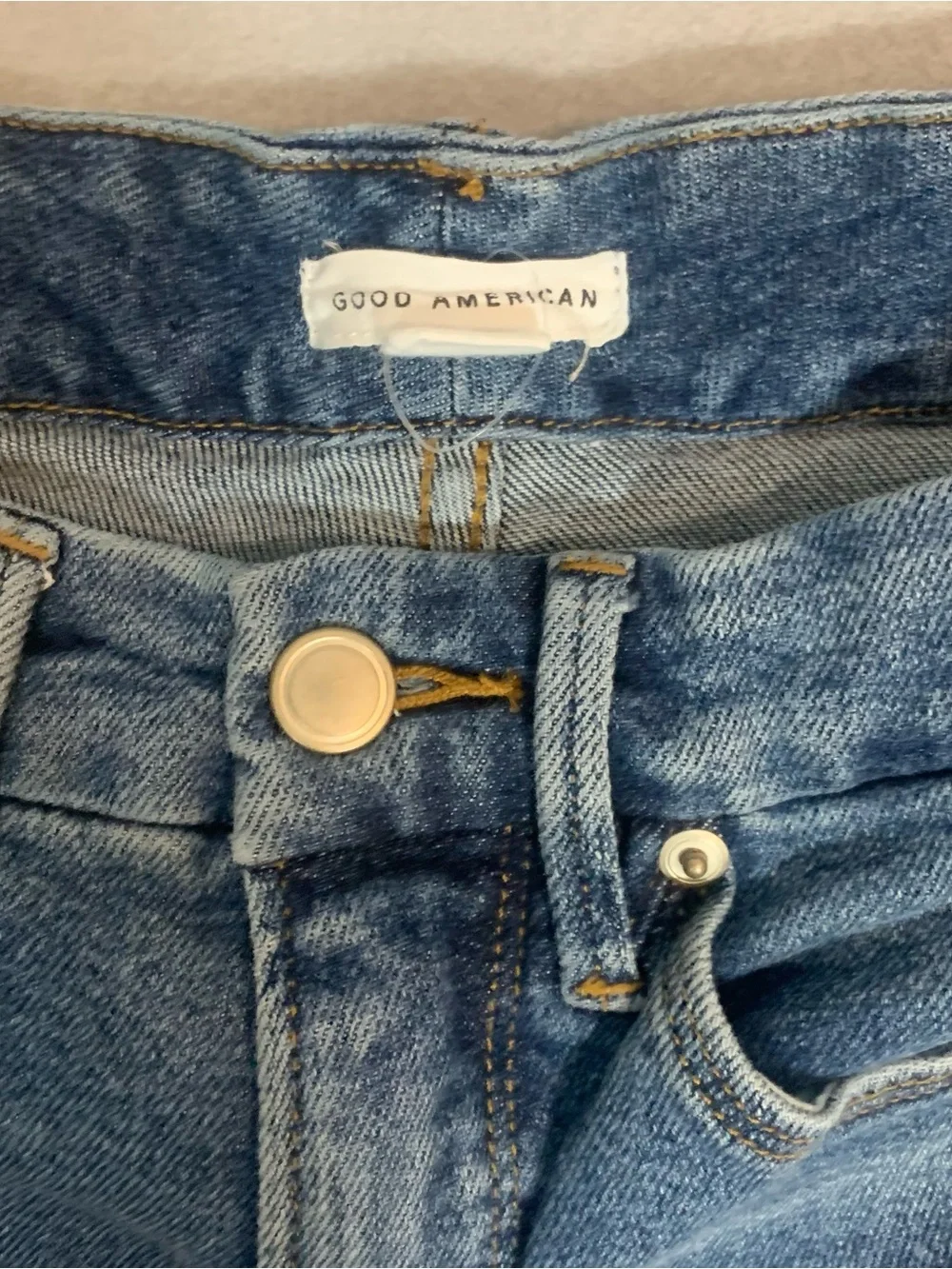 Good American Indigo Wide-Leg High-Rise Jeans Ladies size 6 Retro - Picture 4 of 7